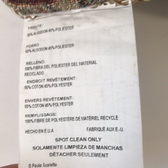 Christmas jacquard Santa throw holiday pillow All Christmas Joys Be Thine 12x12 - Picture 4 of 5